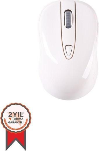 Torima TM-11 Ergonomik Kablosuz Beyaz Optik Mouse