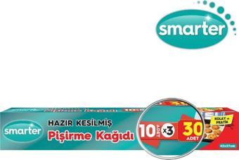 SMARTER 30 ADET YAĞLI PİŞİRME KAĞIDI HAZIR KESİLMİŞ ( 10 ADET x 3)