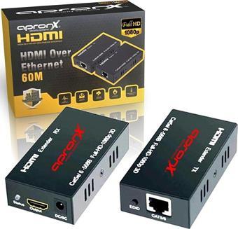 Apx-60M Cat5E-Cat6 60 Metre Full Hd 1080P Hdmi Extender