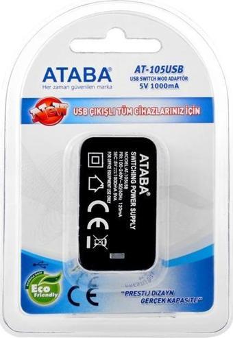 At-105Usb 220V Giriş 5V 1000Ma Usb Çıkış