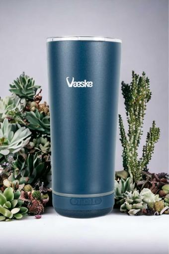 Vaeske 500 ml Bluetooth Hoparlörlü Tak-Çıkar Paslanmaz Çelik Termos