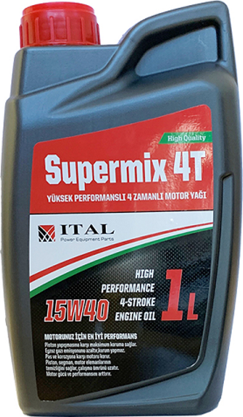 İtal Motor Yağı Süpermix 4 Zamanlı 1 Litre (15W-40)