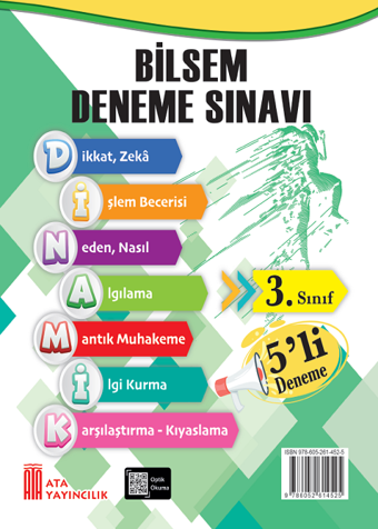 3. Sınıf Bilsem 5'Li Deneme Sınavı - Ata Yayıncılık