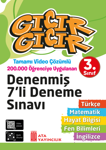 3. Sınıf Gıcır Gıcır Tüm Dersler Denenmiş 7'li Deneme Sınavı - Ata Yayıncılık