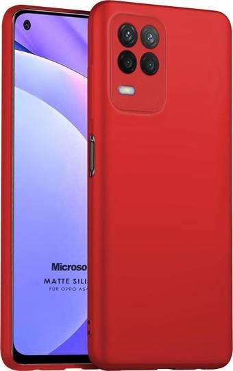 Microsonic Matte Silicone Oppo A54 4G Kılıf Kırmızı