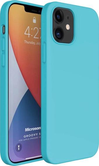 Microsonic Apple iPhone 12 Kılıf Groovy Soft Turkuaz