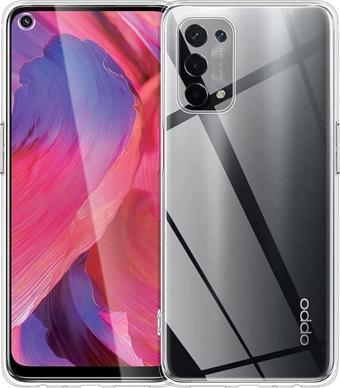 Teknomoda Oppo A54 Kılıf Şeffaf 360 Ön Arka Korumalı Silikon