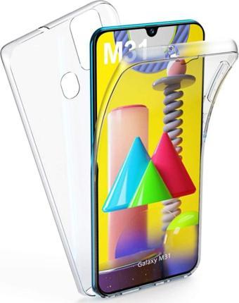 Teknomoda Samsung Galaxy M31 360 Kılıf Şeffaf Ön Arka Korumalı Silikon