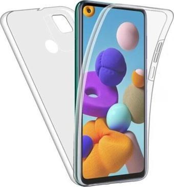 Teknomoda Samsung Galaxy A21s 360 Kılıf Şeffaf Ön Arka Silikon