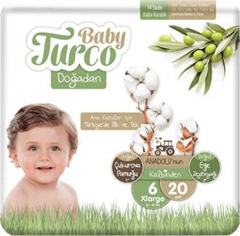 Baby Turco Bebek Bezi 6 Numara 20Li X 5 Adet