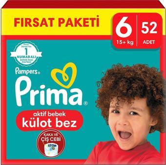 Prima Külot Bebek Bezi 6 Numara 52 Adet Fırsat Paketi