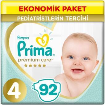 Prima Premium Care 4 Beden Ekonomik Paket 9 - 14 Kg (2*46) 92 Adet