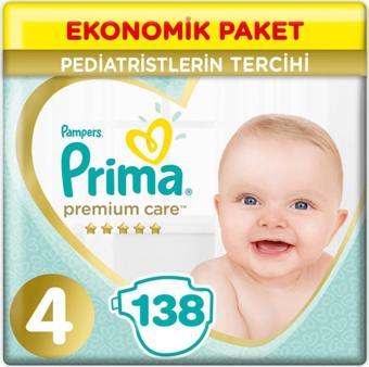 Prima Premium Care 4 Beden Ekonomik Paket 9 - 14 Kg (3*46) 138 Adet