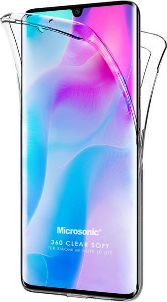 Microsonic Xiaomi Mi Note 10 Lite Kılıf 6 Tarafı Tam Full Koruma 360 Clear Soft Şeffaf