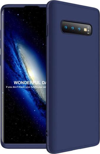 Microsonic Samsung Galaxy S10 Plus Kılıf Double Dip 360 Protective Lacivert