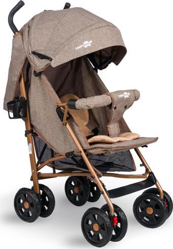 Comfymax Tam Yatar Baston Bebek Arabası – Wood Brown