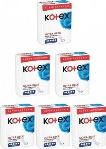 Kotex Ultra Quadro Süper Eko Gece 16 lı x 6 Adet