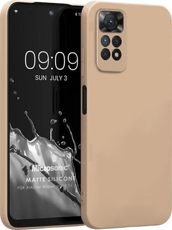 Microsonic Matte Silicone Xiaomi Redmi Note 11 Kılıf Gold