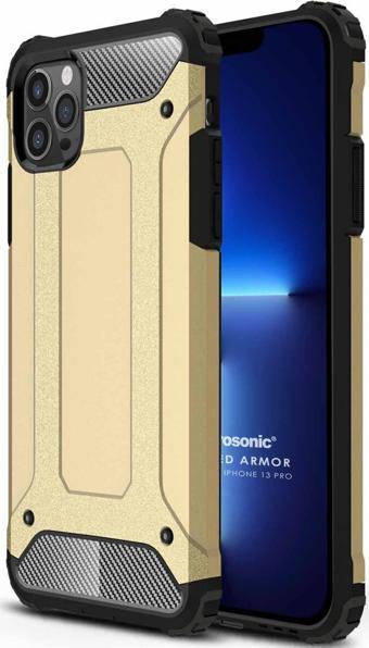 Microsonic Apple iPhone 13 Pro Kılıf Rugged Armor Gold