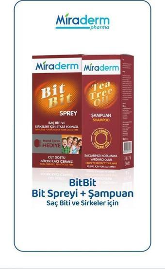 Miraderm Bit Bit Şampuan 150 ml + Bit Bit Sprey 100 ml Kiti