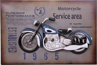Motorsiklet Tablo Pano Vintage Dekoratif Ev Ofis Hediyelik