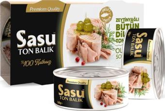 Sasu Zeytinyağlı Ton Balığı 1 Koli 24x160 Gr Bütün Dilim