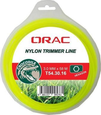 Orac 3.00 mm 56 mt.Altı Köşe Sarı Tırpan Misinası