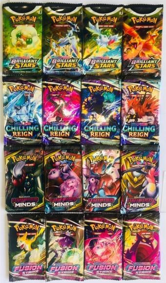 Abetto Market Pokemon 4'lü Set 16 Paket 4 Seri Özel Kartlı