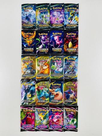 Abetto Market Pokemon 5'li Set 20 Paket 5 Seri Özel Kartlı Pokemon Seti