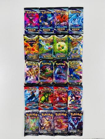 Abetto Market Pokemon 5'li Set 20 Paket 5 Seri Özel Kartlı Pokemon Seti