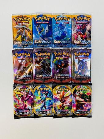 Abetto Market Pokemon Kart 3 Set Bir Arada Toplam 12 Paket Pokemon Kart