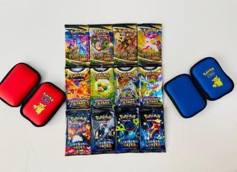 Abetto Market Pokemon Oyun Kart Seti 3 Set Bir Arada 12 Paket Pokemon Kart Ve 2 Adet Koruma Çantası