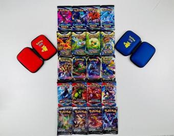 Abetto Market Pokemon Oyun Kartı 5 Set Bir Arada 2 Adet Pokemon Kart Koruma Çantası