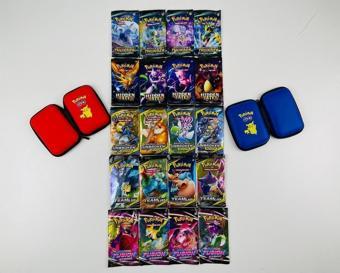 Abetto Market Pokemon Oyun Kartı 5 Set Bir Arada 2 Adet Pokemon Kart Koruma Çantası 20 Paket Kart ve 2 Adet Çanta