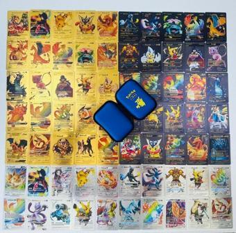 Abetto Market Pokemon Oyun Kartı Özel Seri Silver, Black & Gold Kart 3 Set 70 Özel Seri Kartı Ve Taşıma Çantası