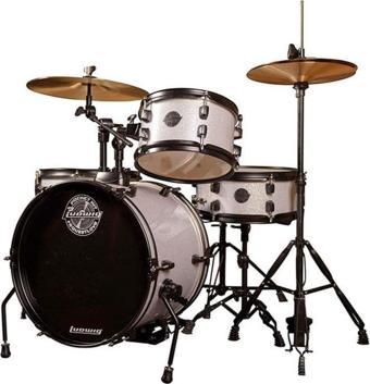 Ludwig The Pocket Kit By Questlove Silver Sparkle Çocuklar için Akustik Davul Seti