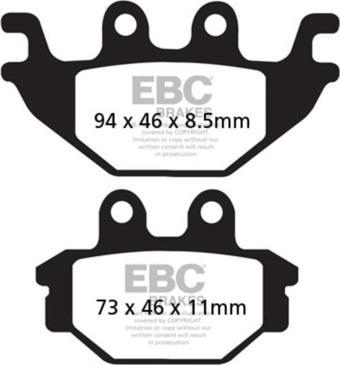 EBC FA377HH YAMAHA MT125 / R125 14-21 SINTER ARKA FREN BALATASI