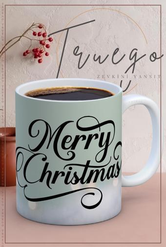 Baskılı Kupa Bardak Seramik Mug - Yılbaşı Merry Christmas