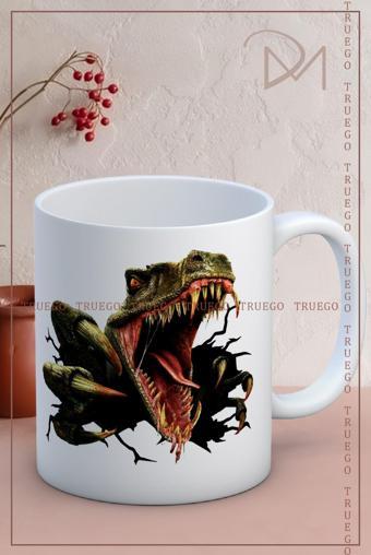 Baskılı Kupa Bardak Seramik Mug -Dinozor