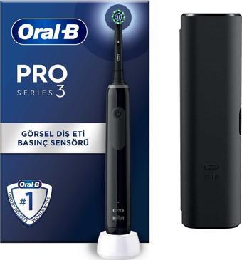 Oral-B Pro 3500 Şarj Edilebilir Diş Fırçası Siyah + Başlık