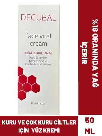 Decubal Face Vital Kuru ve Hassas Ciltler İçin Ekstra Besleyici Krem 50 ml