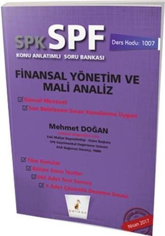 SPK-SPF Finansal Yönetim ve Mali Analiz - Mehmet Doğan - Pelikan Yayınları