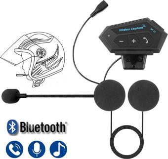 Bt12 Kask Kulaklık Bluetooth Motosiklet Kulaklık Bluetooth Interkom Motorsiklet Kulaklık