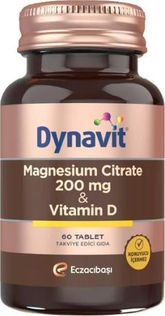 Eczacıbaşı Dynavit Magnesium Citrate 200 Mg & Vitamin D 60 Tablet