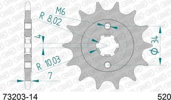 AFAM KTM DUKE125/RC125, DUKE200/RC200 ÇELİK ÖN DİŞLİ #520