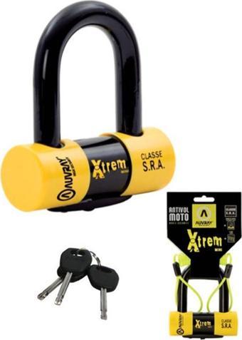 Auvray Xtrem Mini U Disk Kilidi 52x65mm + Hatırlatma Kablosu