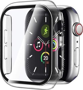Microsonic Apple Watch SE 44mm Kılıf Clear Premium Slim WatchBand Şeffaf