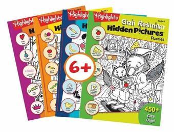 Highlights Hidden Pictures Puzzles 4'lü Set Gizli Resimler - Kolektif  - Dikkat Atölyesi Yayınları