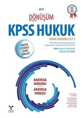 2018 KPSS Dönüşüm Hukuk-Anayasa Hukuku-Anayasa Yargısı - Umuttepe