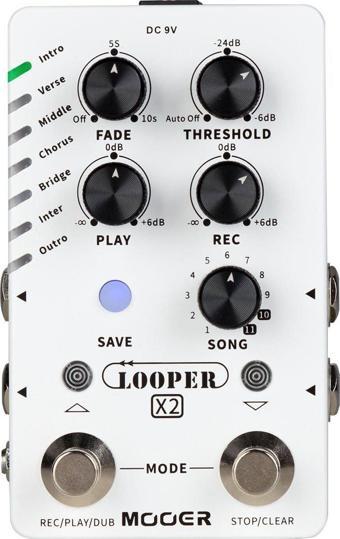 Mooer M727 Stereo Looper Gitar Pedalı